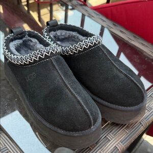 UGG Black Suede Slip-Ons